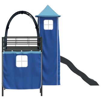 Halfhoogslaper voor Kids Zwart en Blauw 99,5 x 190 cm Metaal 9