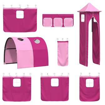 Halfhoogslaper voor Kids Zwart en Roze 79,5 x 200 cm Metaal 8