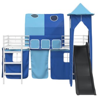 Halfhoogslaper voor Kids Wit en Blauw 79,5 x 200 cm Metaal 6
