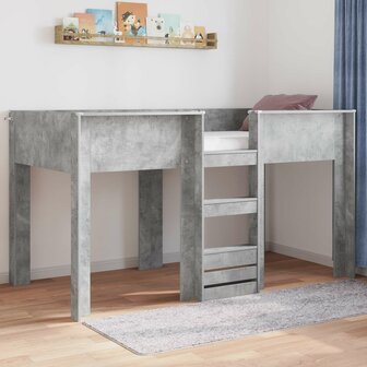 Stapelbed voor Kinderen Beton Grijs 100 x 200 cm Bewerkt hout 1