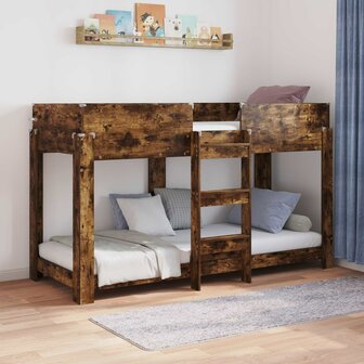 Stapelbed voor Kinderen Gerookt eiken 75 x 190 cm Bewerkt hout 1