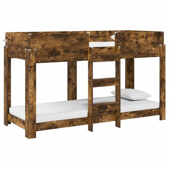 Stapelbed voor Kinderen Gerookt eiken 75 x 190 cm Bewerkt hout 2