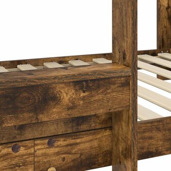 Stapelbed voor Kinderen Gerookt eiken 75 x 190 cm Bewerkt hout 9