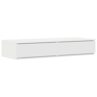 Bedlades met lade Wit 100 x 36,5 x 16,5 cm Bewerkt hout 2
