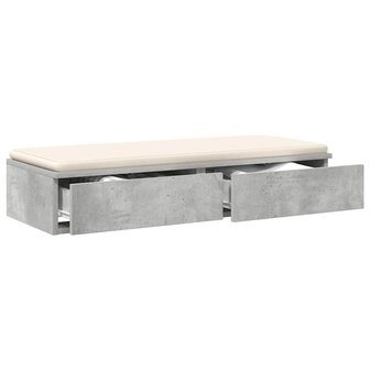 Bedlades met lade Beton Grijs 100 x 36,5 x 16,5 cm Bewerkt hout 3