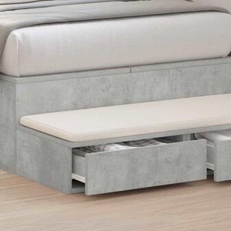 Bedlades met lade Beton Grijs 100 x 36,5 x 16,5 cm Bewerkt hout 4