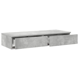 Bedlades met lade Beton Grijs 100 x 36,5 x 16,5 cm Bewerkt hout 5
