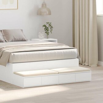 Bedlades met lade Wit 120 x 36,5 x 16,5 cm Bewerkt hout 1