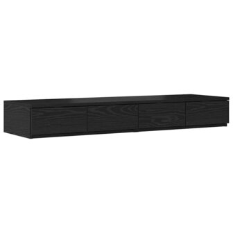 Bedlades met lade Zwart Eiken 120 x 36,5 x 16,5 cm Bewerkt hout 2