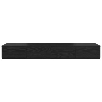 Bedlades met lade Zwart Eiken 120 x 36,5 x 16,5 cm Bewerkt hout 6