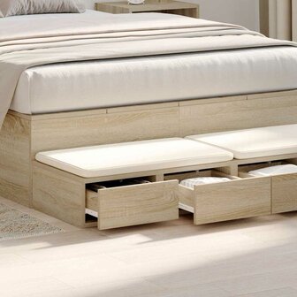 Bedlades Sonoma Eiken 120 x 36,5 x 16,5 cm Bewerkt hout 4