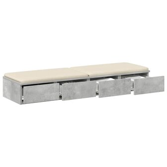 Bedlades met lade Beton Grijs 120 x 36,5 x 16,5 cm Bewerkt hout 3