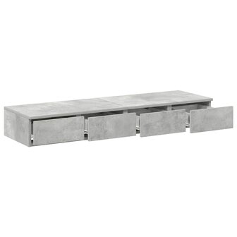 Bedlades met lade Beton Grijs 120 x 36,5 x 16,5 cm Bewerkt hout 5