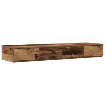 Bedlades met lade Oudhout 120 x 36,5 x 16,5 cm Bewerkt hout 2