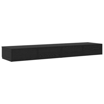 Bedlades met lade Zwart Eiken 150 x 36,5 x 16,5 cm Bewerkt hout 8
