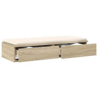 Bedlades met lade Sonoma Eiken 75 x 36,5 x 16,5 cm Bewerkt hout 3