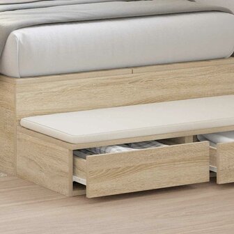 Bedlades met lade Sonoma Eiken 75 x 36,5 x 16,5 cm Bewerkt hout 4