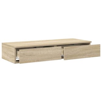 Bedlades met lade Sonoma Eiken 75 x 36,5 x 16,5 cm Bewerkt hout 5