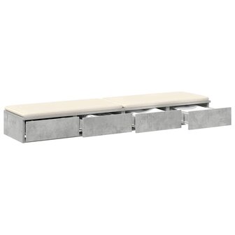 Bedlades met lade Beton Grijs 160 x 36,5 x 16,5 cm Bewerkt hout 3