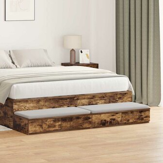 Bedlades Gerookt eiken 160 x 36,5 x 16,5 cm Bewerkt hout 1