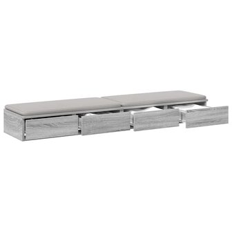 Bedlades Grijs Sonoma 160 x 36,5 x 16,5 cm Bewerkt hout 3