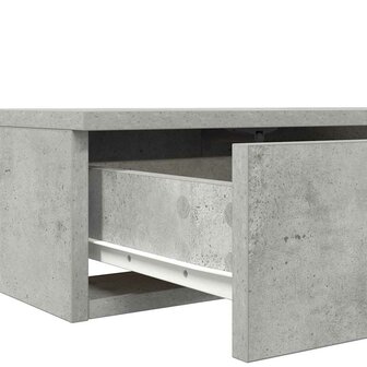 Bedlades met lade Beton Grijs 135 x 36,5 x 16,5 cm Bewerkt hout 9