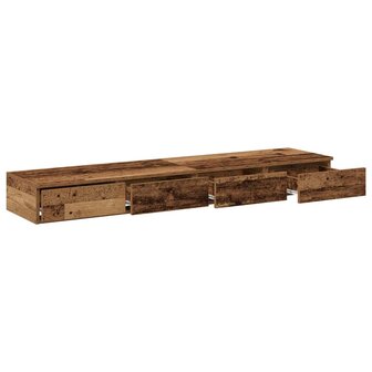 Bedlades met lade Oudhout 135 x 36,5 x 16,5 cm Bewerkt hout 5