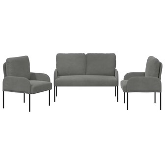 Sofa-Sets 3 pcs Donkergrijs 115 x 56 x 80 cm Multiplex 6