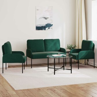 Sofa-Sets 3 pcs Donkergroen 115 x 56 x 80 cm Multiplex 3
