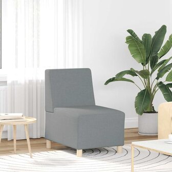 Modulaire bank zonder armleuningen lichtgrijs 55 cm stof 1