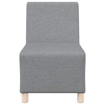 Modulaire bank zonder armleuningen lichtgrijs 55 cm stof 4