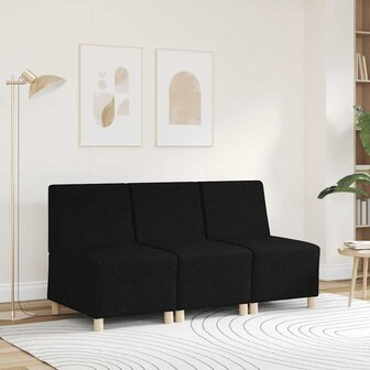 Modulaire bank zonder armleuningen zwart 55 cm stof 3