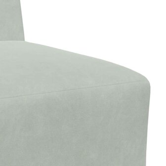 Modulaire bank zonder armleuningen lichtgrijs 55 cm fluweel 7