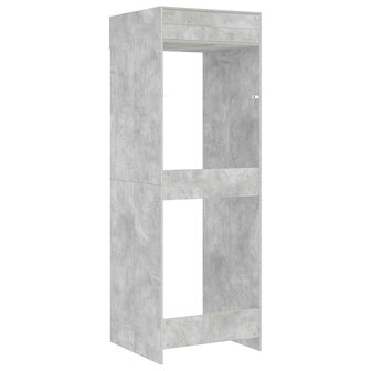 Wasmachinekast met opslag Beton 67,5 x 68 x 200 cm Bewerkt hout 8