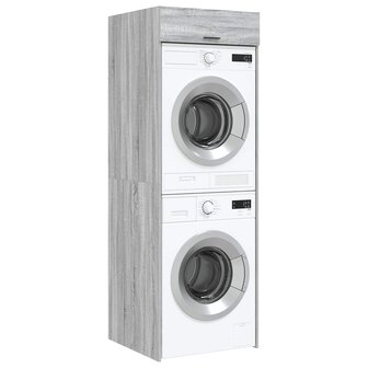 Wasmachinekast Grijs Sonoma 67,5 x 68 x 200 cm Bewerkt hout 3