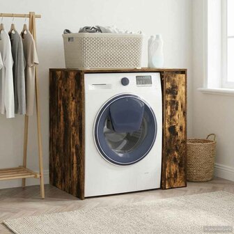 Wasmachinekast Gerookt eiken 87 x 60 x 89 cm Bewerkt hout 1