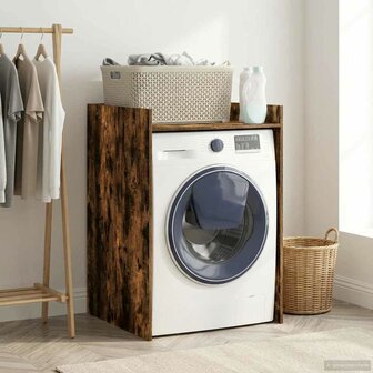 Wasmachinekast Gerookt eiken 67,5 x 62 x 97 cm Bewerkt hout 1