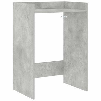 Wasmachinekast met opslag Beton 67,5 x 48 x 97 cm Bewerkt hout 2