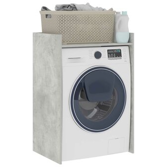 Wasmachinekast met opslag Beton 67,5 x 48 x 97 cm Bewerkt hout 3