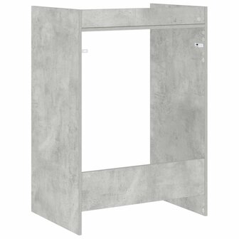 Wasmachinekast met opslag Beton 67,5 x 48 x 97 cm Bewerkt hout 7