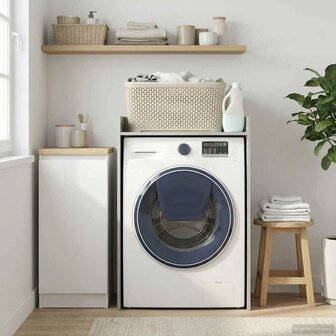 Wasmachinekast Grijs Sonoma 67,5 x 48 x 97 cm Bewerkt hout 1