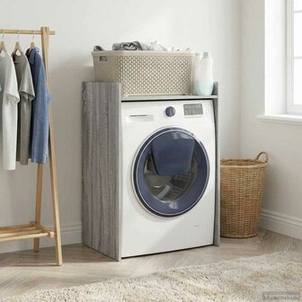Wasmachinekast Grijs Sonoma 67,5 x 48 x 97 cm Bewerkt hout 4