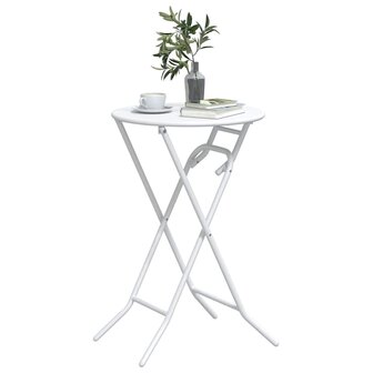 Tuintafel Wit 50 x 50 x 72 cm Metaal 3