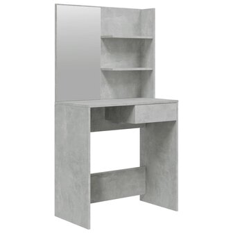 Kaptafel met spiegel 74,5x40x141 cm betongrijs 2