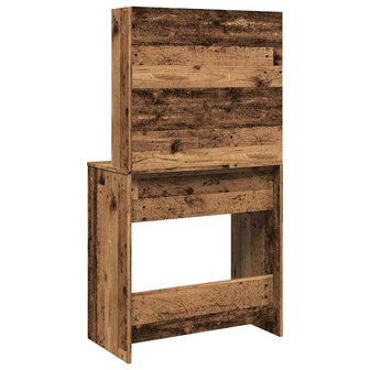 Kaptafel met spiegel 74,5x40x141 cm oud houtkleurig 6
