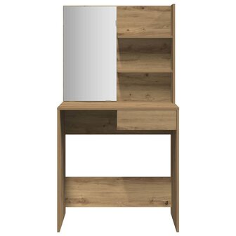 Kaptafel met spiegel 74,5x40x141 cm artisanaal eikenkleur 4