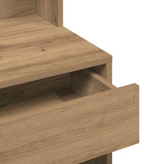 Kaptafel met spiegel 74,5x40x141 cm artisanaal eikenkleur 8