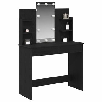 Kaptafel met lade Zwart Eiken 96 x 39 x 142 cm Bewerkt hout 2