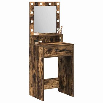 Kaptafel Gerookt eiken 50 x 41 x 135 cm Bewerkt hout 3