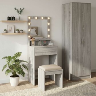 Kaptafel Grijs Sonoma 50 x 41 x 135 cm Bewerkt hout 1